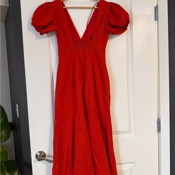 Abercrombie & Fitch Elegant Red V-Neck Dress - Picture 2 of 6